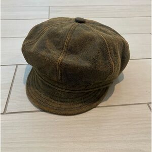 NWOT New York Hat Co. Distressed Leather Spitfire Mens Hat